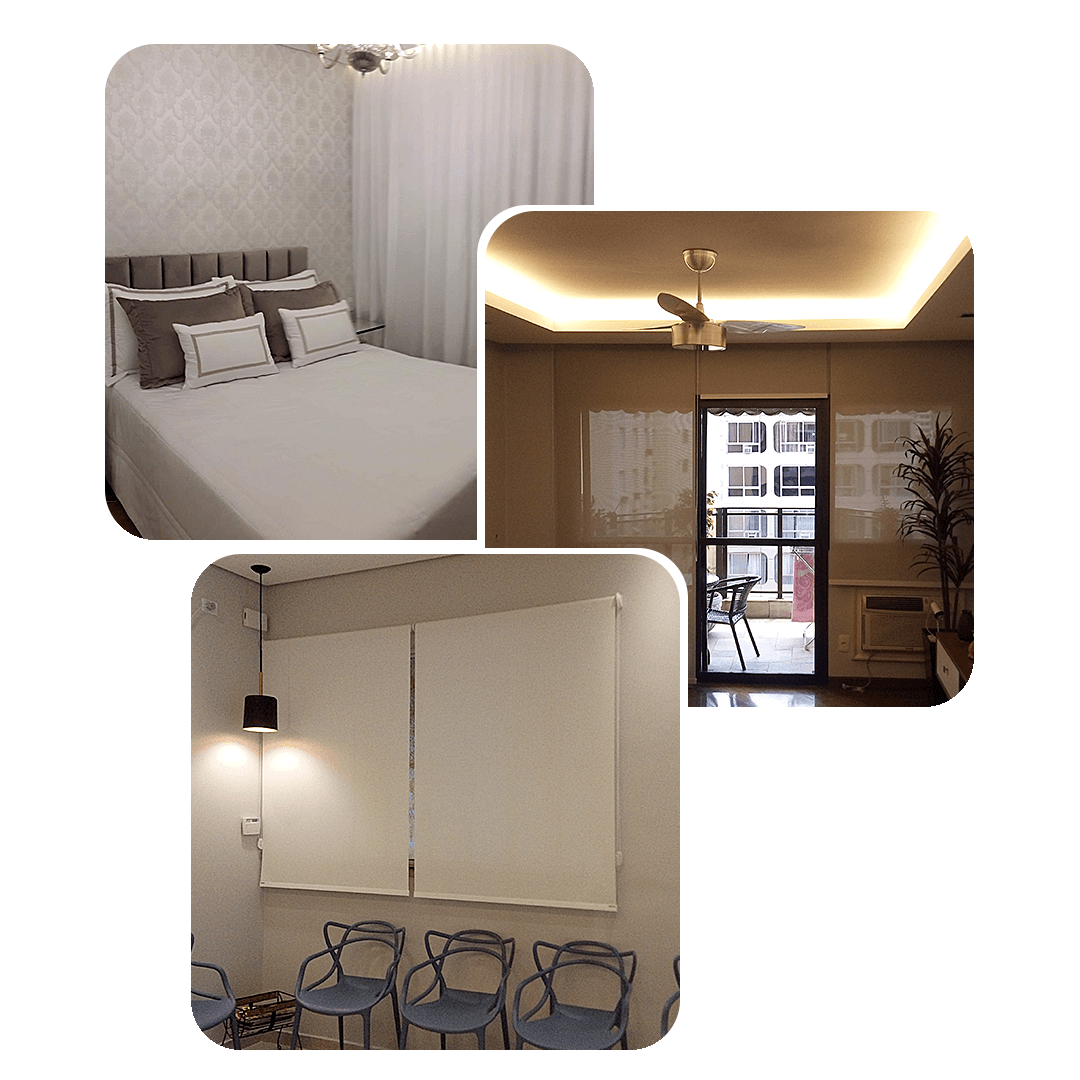 Ambiente decorado com persianas Fino Decor